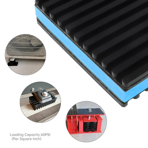 Imagen 2 del producto Almohadilla antivibración de goma de 4 piezas para unidades HVAC/compresor de aire/lavadora y secadora/aire acondicionado