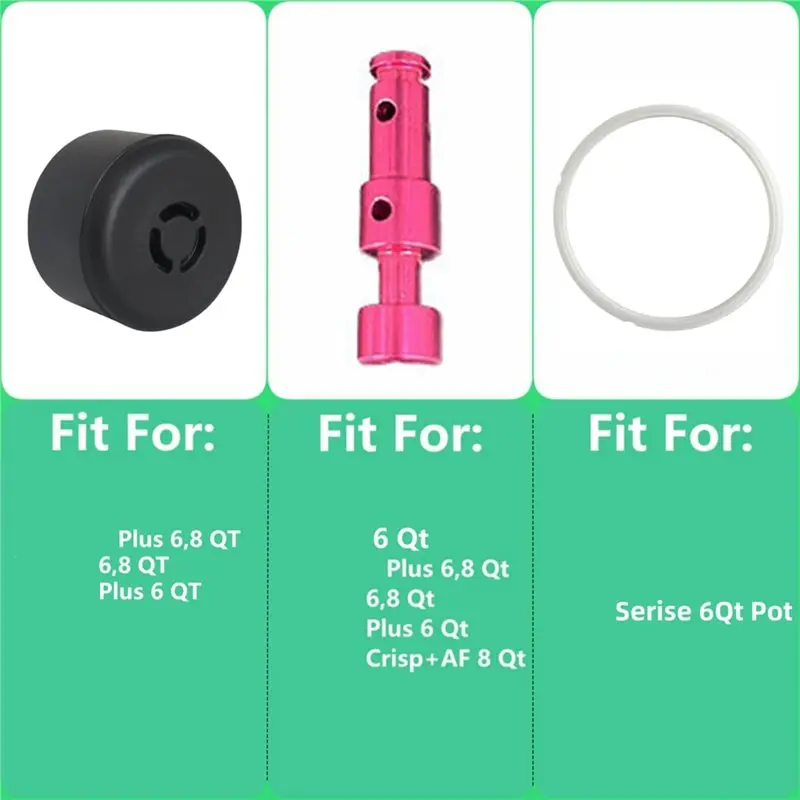 A76G - Parti di ricambio per Instant Pot Pro/Pro Plus, Duo Evo Plus 6 QT, maniglia di rilascio del vapore, anello di tenuta, val