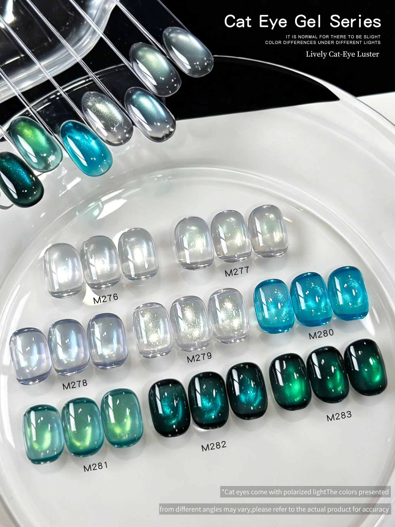 XEIJAYI Cat Eye Nail Polish Set 8Pcs 15ml Reflective Cat's Eye Magnetic Nail Gel Soaking UV LED Gel Salon Female Nail Art