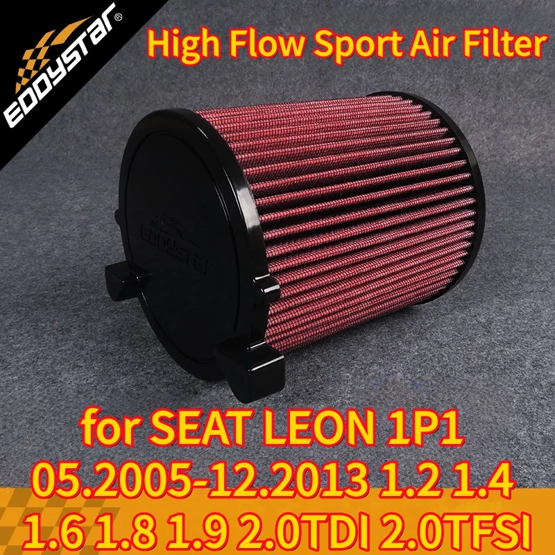 

Спортивный воздушный фильтр с высоким расходом для SEAT LEON 1P1 05.2005-12.2013 1.2 1.4 1.6 1.8 1.9 2.0TDI 2.0TFSI Моющиеся гоночные впускные фильтры