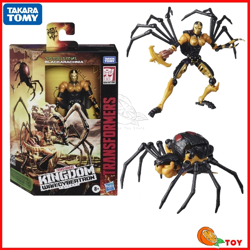 Em estoque takara tomy transformadores brinquedos reino WFC-K5 blackarachnia modelo robô coleção figuras de ação brinquedos presentes hobby