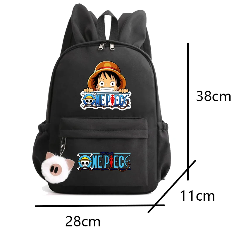 3 pz/set Anime One Piece zaino con Lunch Bag astuccio Back To Schoolbag per Boy Girl Bag uomo donna borsa da viaggio Mochila