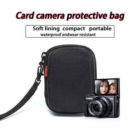 Shockproof EVA Hard Case for Canon G7X Mark III II Sony ZV1 ZV1F RX100, Protective Carrying Bag with Strap For Camera