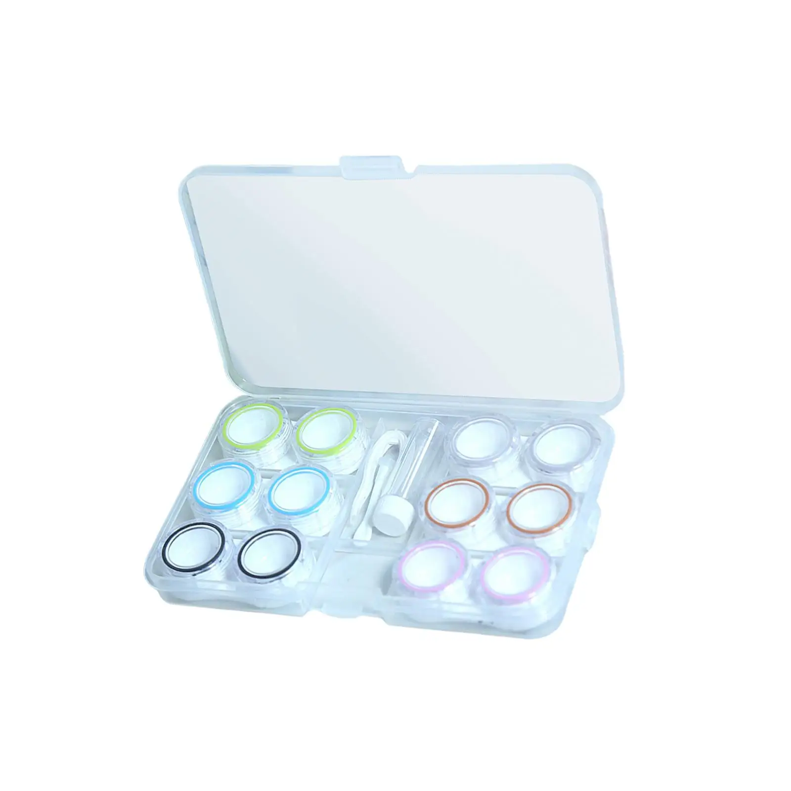 6xTravel 6 Pairs Contact Lens Box Container Kit Small Size for Travelling