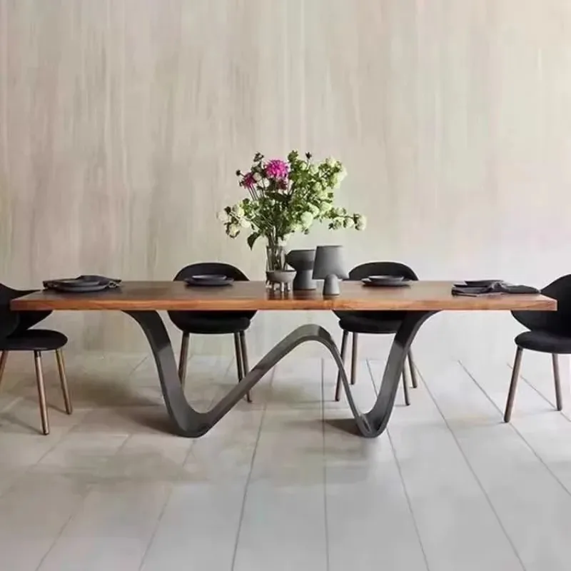 Xenomorph-mesa De salón De madera De diseño, mesa De centro De salón nórdico europeo, restaurante, cocina, muebles De salón
