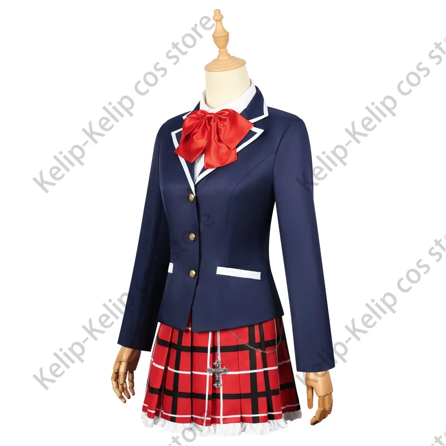 Anime Love, Chunibyo & Other Delusions Takanashi Rikka Cosplay Costume Wig Japanese JK School Uniform Woman Kawaii Campus Set