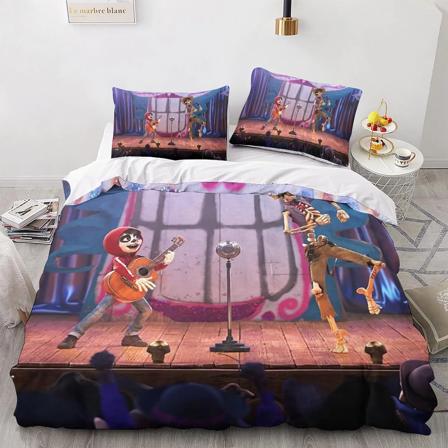 Coco Duvet Cover Cartoon Disney Bedding Set 3D Print Quilt Cover & Pillowcase Set For Kids Boys Teenagers