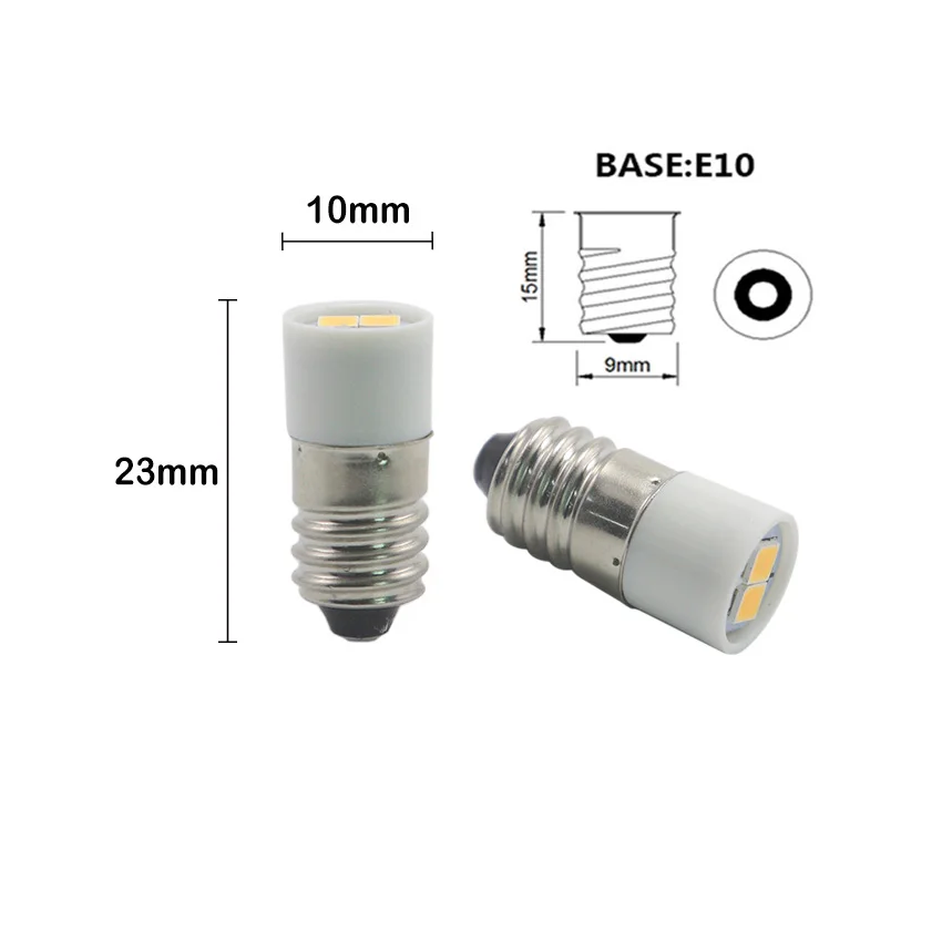 led t10 BA9S And E10 Led 220v Indicator Bulbs for Automotive Lighting 6.3V 12V 24V 48V 60V 110V - view 2