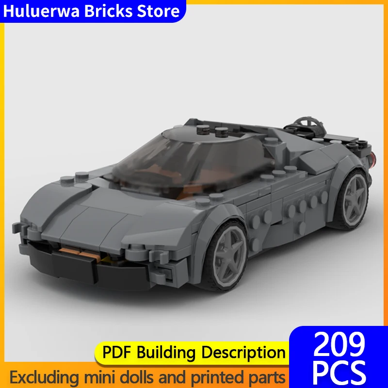 

Модель городской автомобиль MOC, строительные кирпичи T50, верхний уровень, спортивный автомобиль, модульная технология, подарки, праздник, сборка, детские игрушки, костюм