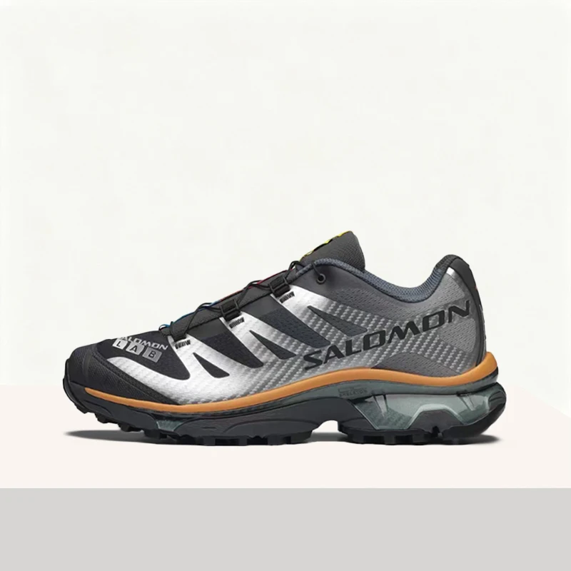 Salomon XT-4 OG Premium Fashionable Cushioned Low-Top Sports and River-Tracing Shoes (Unisex) in Gray and Silver 479908