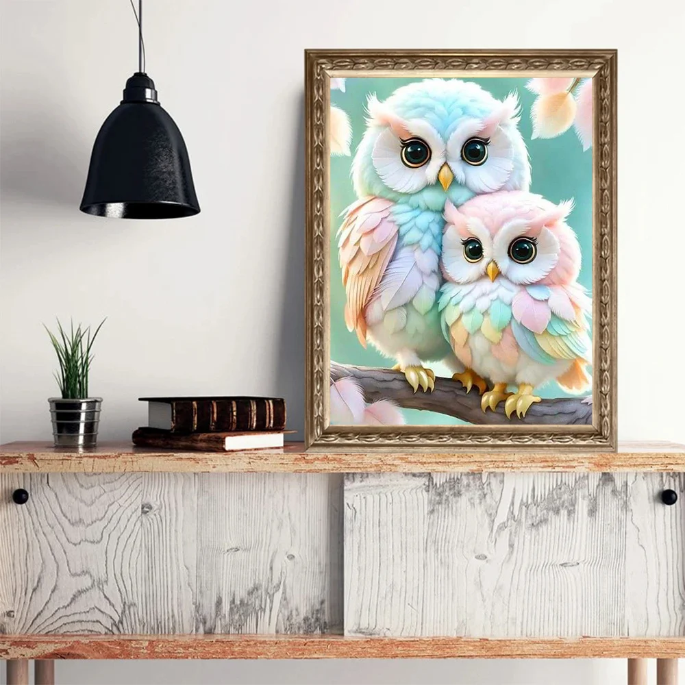 Evershine Diamond Mosaic Bird New Arrival Painting Owl Animal Full Square Round Embroidery Cartoon Picture Rhinestones