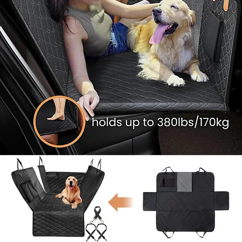 Dog Backseat Cover Waterproof Pet Travel Dog Carrier Hammock Anti-Scratch Nonslip Bed Pet Backseat Protector for Car SUV