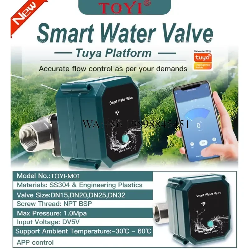 WMWMNU Smart WiFi Controlled Water Irrigation System with Automatic Cut off Feature for Farms Gardens powered Ball