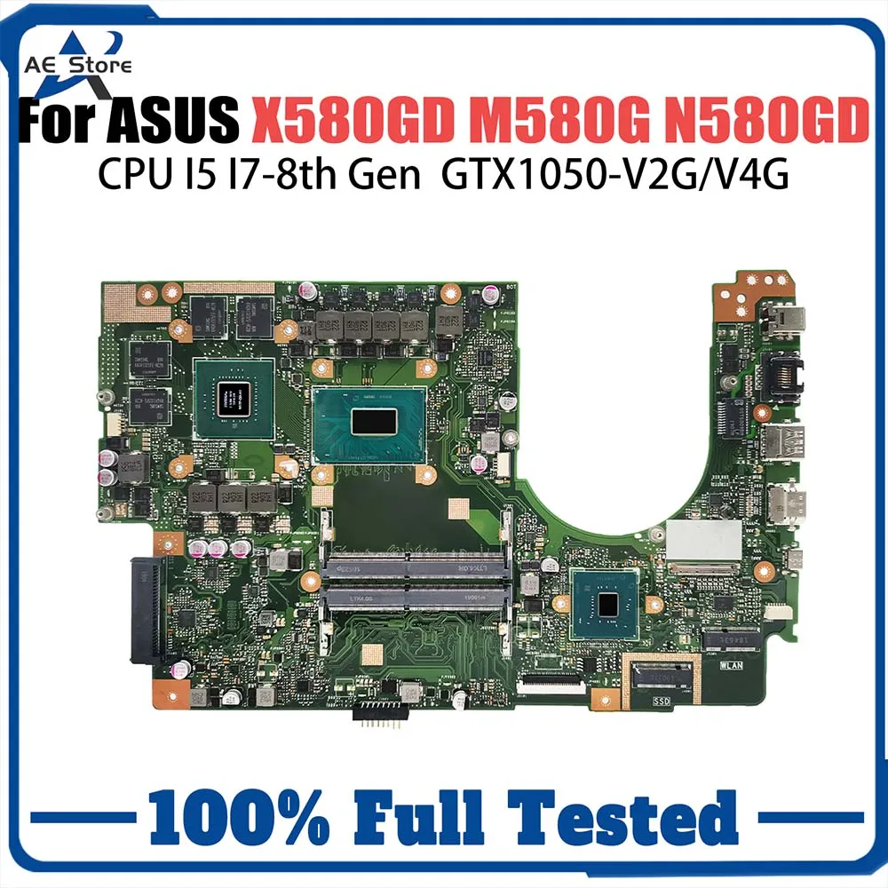 

X580GD Notebook Mainboard For ASUS Vivobook NX580G M580G N580GD NX580GD Laptop Motherboard CPU I5 I7-8th Gen GTX1050 GPU