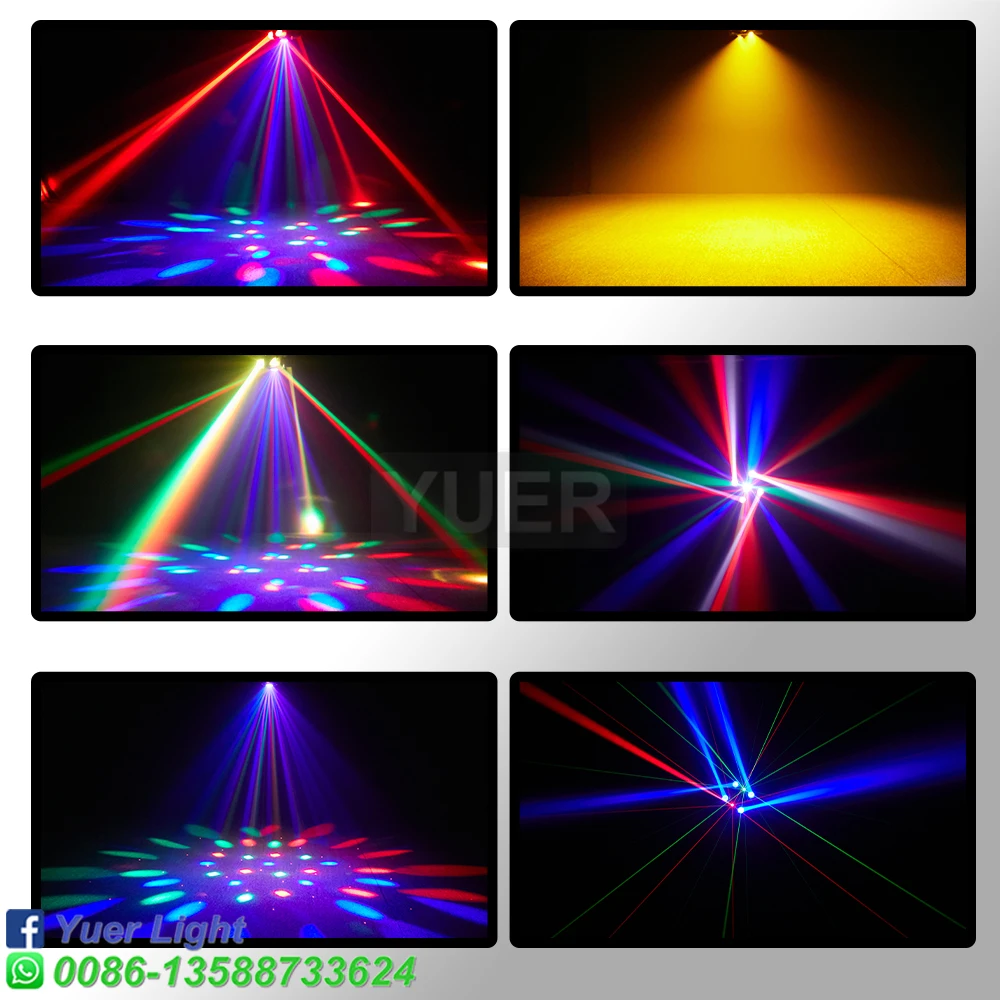 Imagem -06 - Led Moving Head Beam Light 4x10w Rgbw Dmx512 Controlado com Anel rg Laser Efeito Estroboscópico Discoteca Música Dança Bar Festa Novo