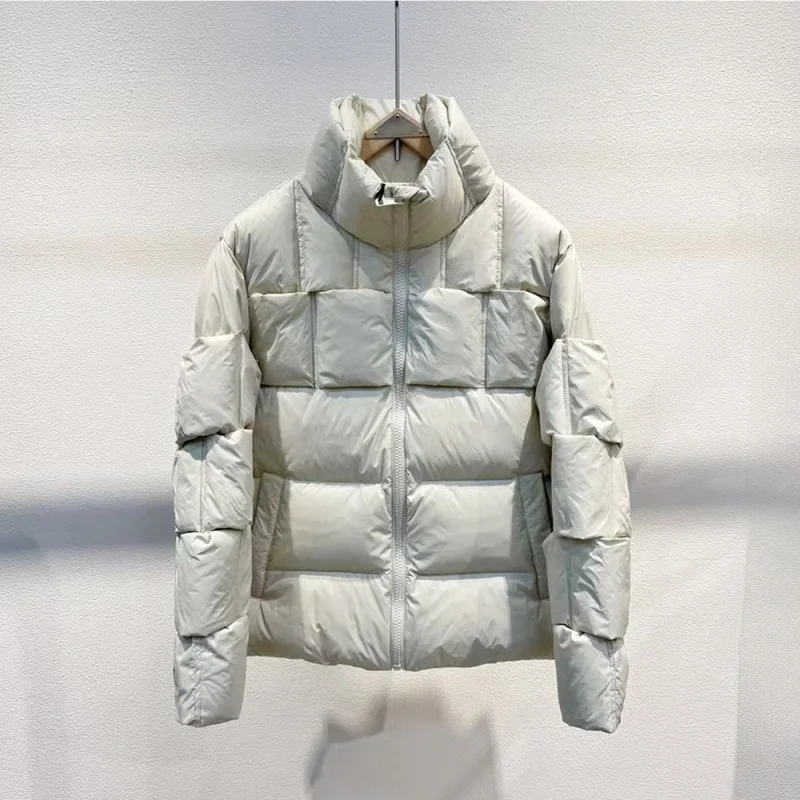 

Модная легкая пуховая куртка из тканого материала для мужчин, зимнее пальто класса люкс, бренд Bird Home Element, утепленное, с длинными рукавами, на молнии