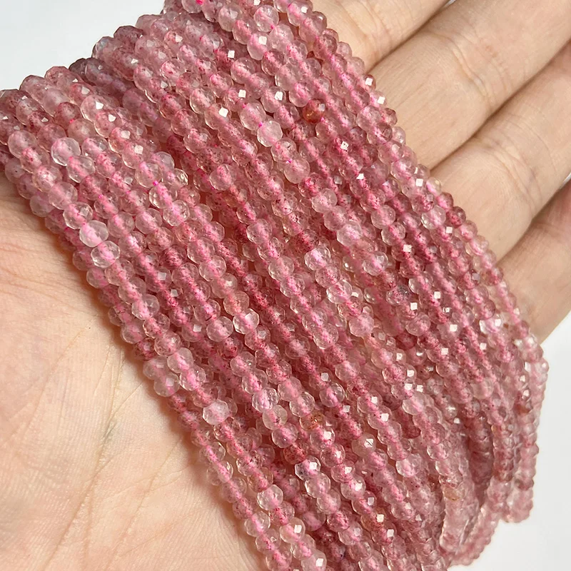 3x4mm Naturstein Facettierter Achat Amethyst Quarz Jade Stein Lose Perlen für Schmuckherstellung DIY Halskette Armband Zubehör