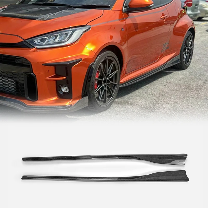 

For Toyota GR Yaris GXPA16 VRS Style Side Skirt Extensions - Carbon Fiber/Glass Fiber for G16E 1.6T 2020+ JDM Aero Kit