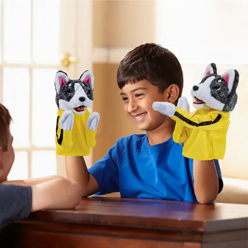 Interactive Hand Puppet Boxer Plushie Prank Gag Doll With Sound & Boxing Action Playful Dog Puppet For Storytelling Teaching