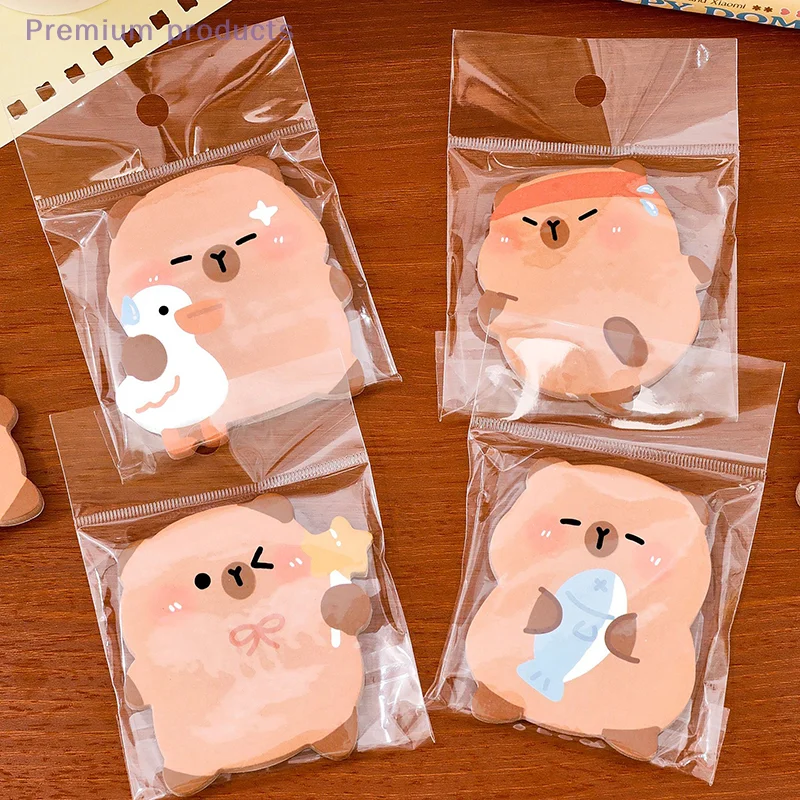 1/5 قطعة كابيبارا آخر ملاحظات لاصقة عالية الجودة لطيف قابلة لإعادة الاستخدام ملاحظات لاصقة الكرتون لاصق ملاحظات لاصقة طالب القرطاسية