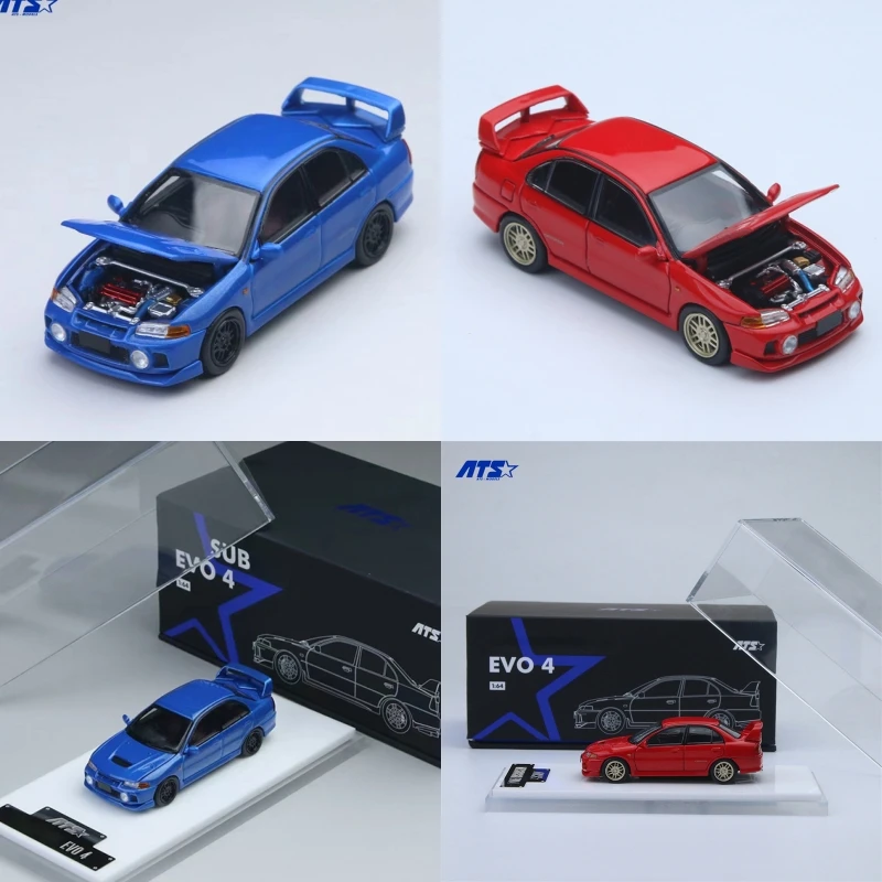 

[Предпродажа] ATS 1:64 LANCER EVOLUTION IV Синий/красный Литая под давлением модель автомобиля