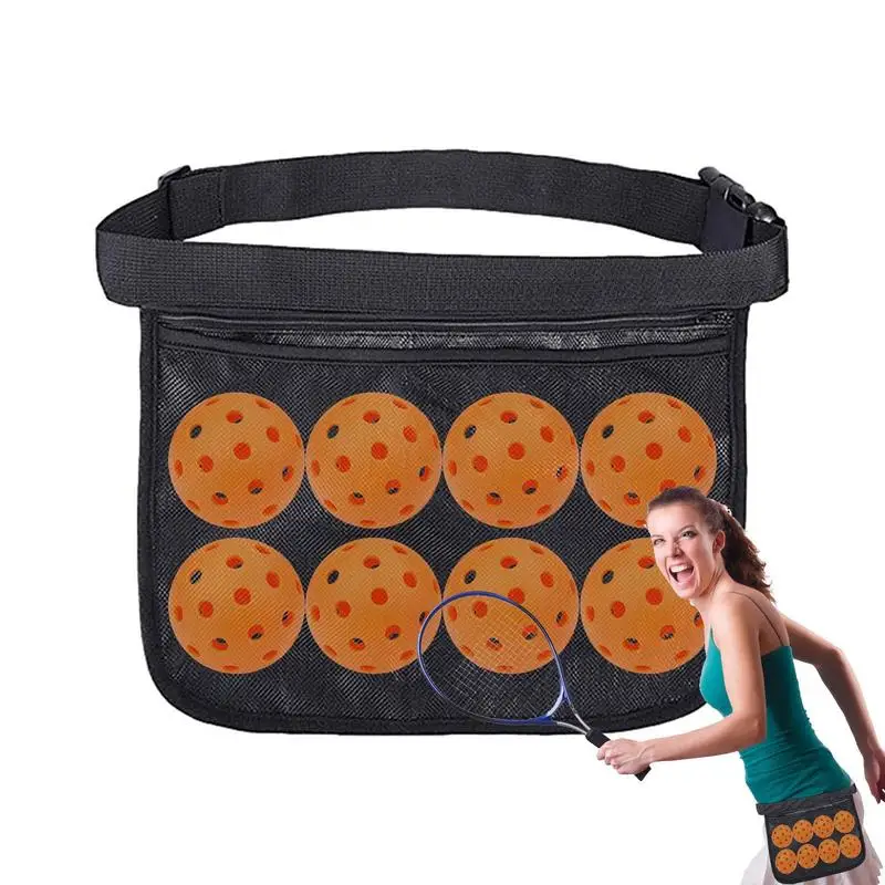 

Tennis Ball Holder Waist Bag Holding 8 Pickleball Or Tennis Balls Holding 8 Balls Waist Pickleball Pouch With 8 Balls For