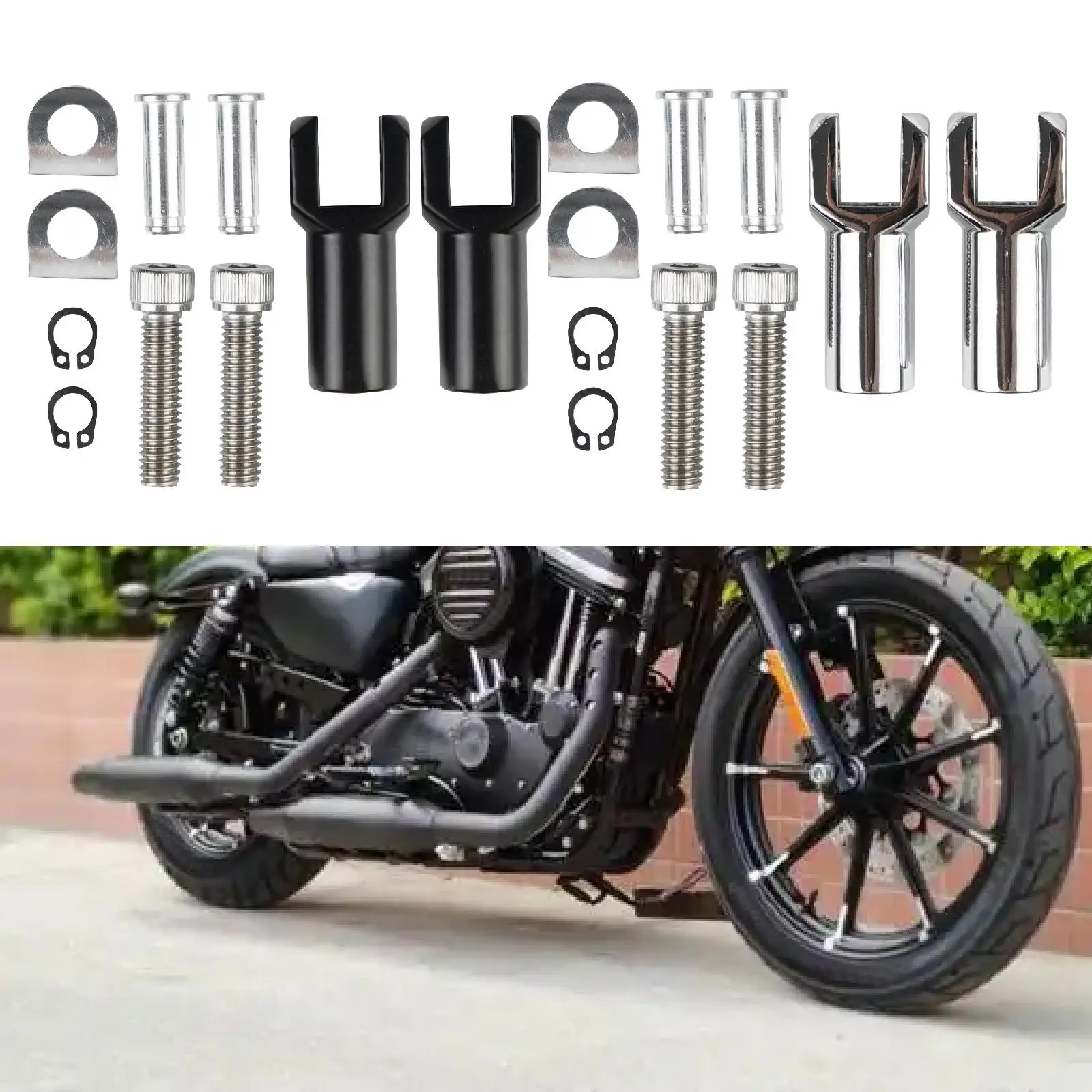 

Passenger Footpeg Support Kit,Footpeg Mounts Clevis Component Maintenance, Easy to Install Assembly for Softail 2000-2017