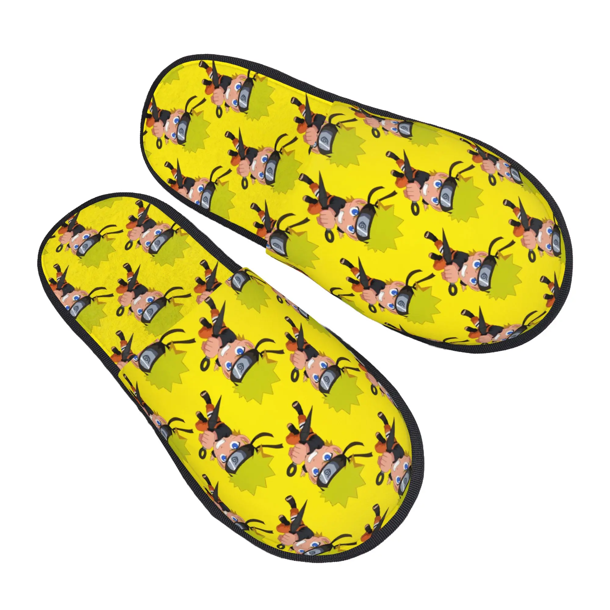 Custom N-Narutoes Akatsukis Soft Memory Foam House Slippers Women Japanese Anime Comfy Warm Anti-skid Sole Slipper