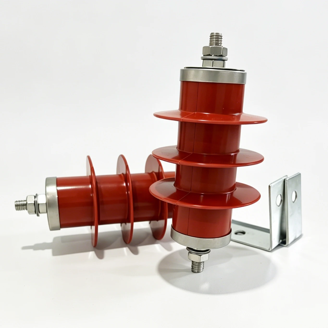 2 Pcs Zinc Oxide Lightning Arrester 10KV Outdoor High Voltage Composite Insulated Lightning Protector for Electrical Equipment