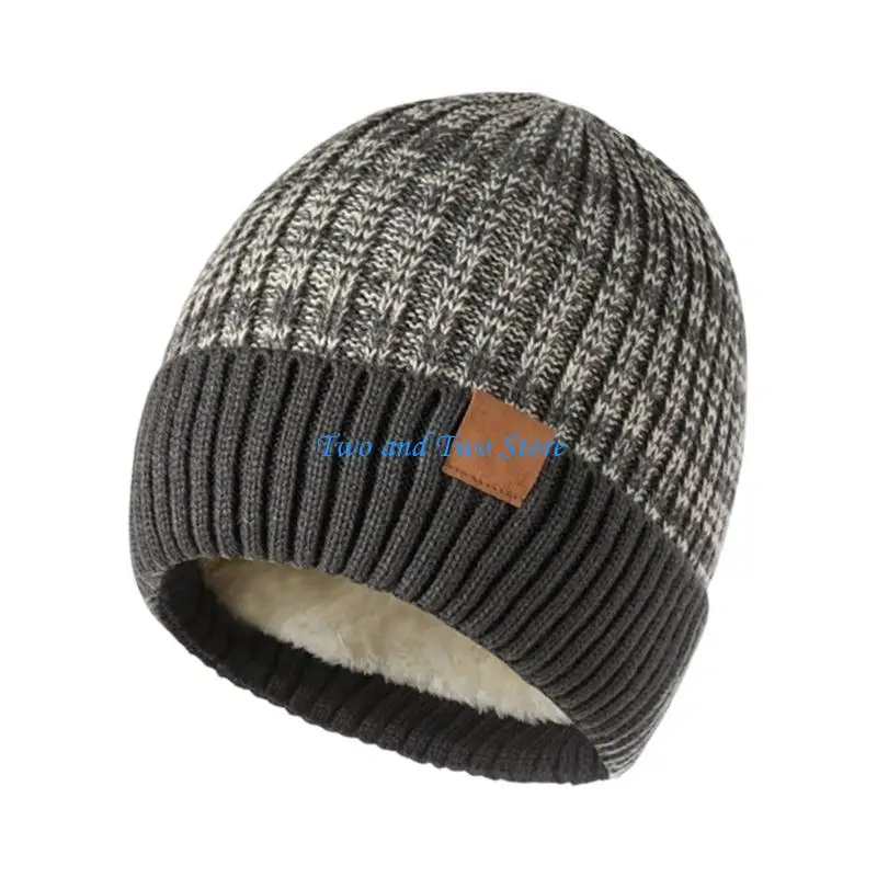 HX6F Pullover Knit Head Wrap Warm Thicken Hat for Women Outdoor Wear