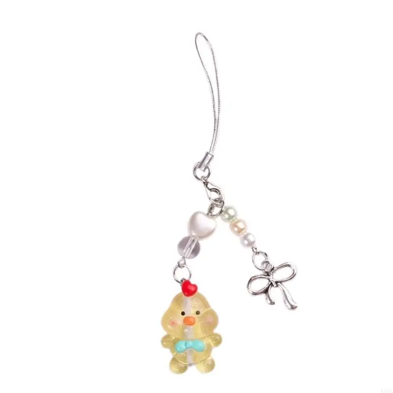 L5YC Cartoon Phone Strap Handmade Key Decoration Lightweight Bag Pendant for Phone