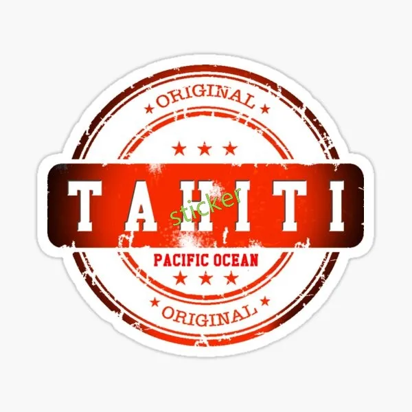 

Personality Tahiti sticker Bumper Window Laptop Windshield Car Body Guitar Sports Racing Exterior DecorAccessories