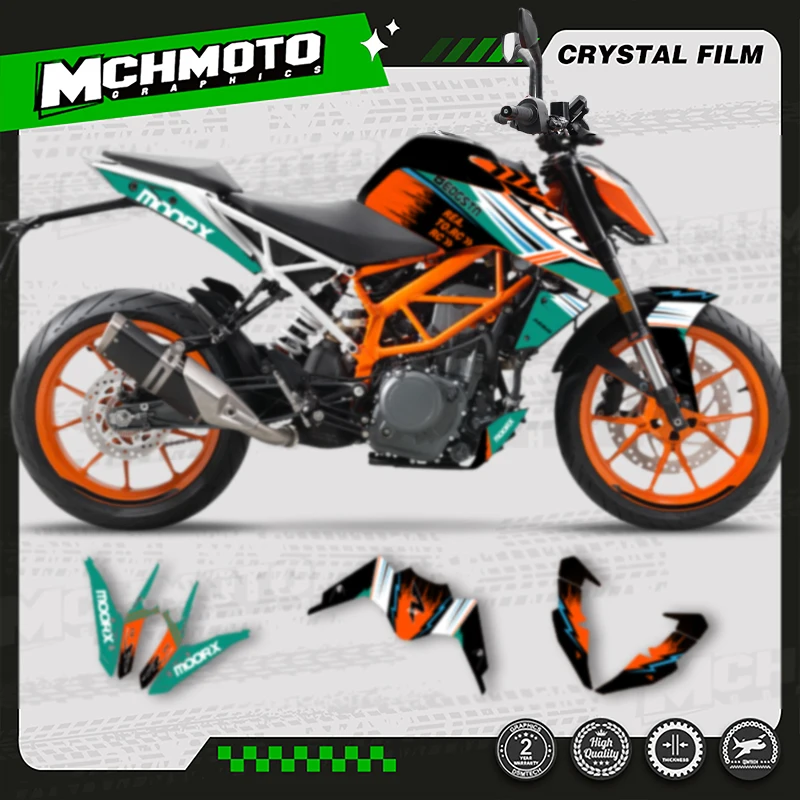 

MCHMFG Motorcycle Graphics Background Decals For KTM Duke 125 390 2017-2020 Stickers Kits