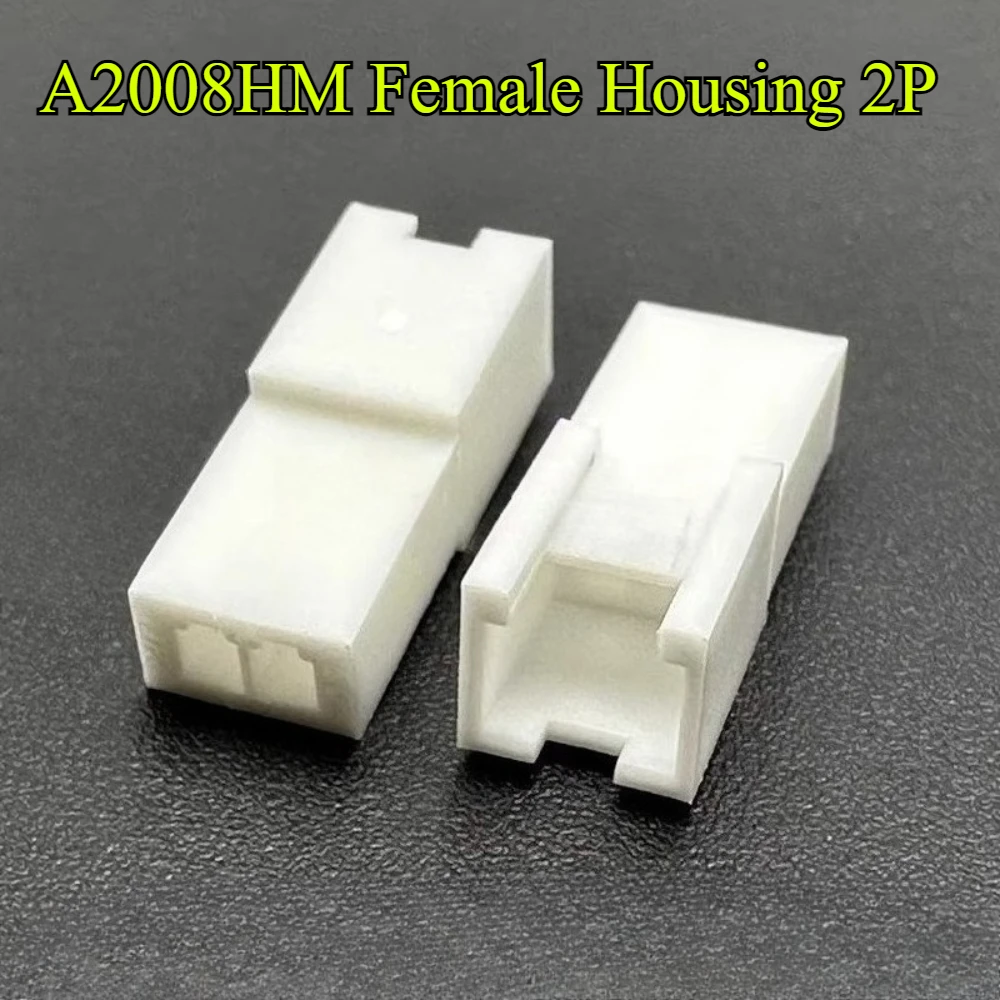 10/30/50/100Pcs A2008HM Pitch 2.0mm with Lock Buckle Female Housing 2P/3P/4P/5P/6P/8P Rubber Shell and Male Terminal Connector
