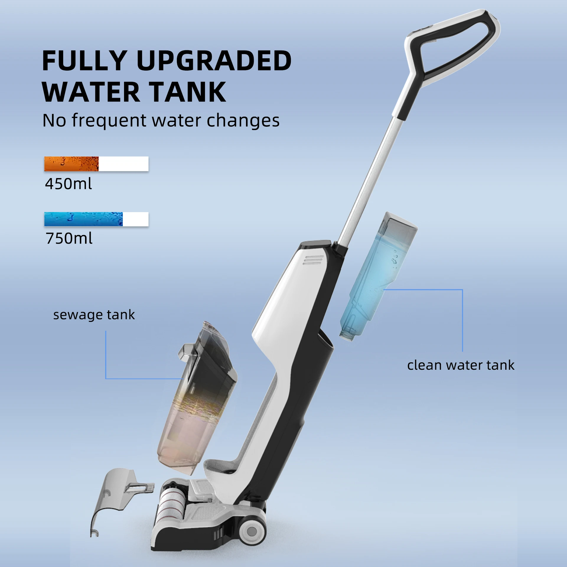 Professional Popular Cordless Cleaning Appliance Rechargeable Extractor Portable Carpet Vacuum Steam Cleaner