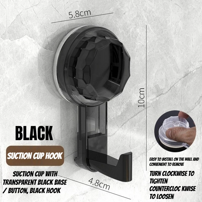 Suction Cup Powerful Hooks Traceless Heavy Duty Robe Towel Hook Keys Clothes Bag Hanger Hook Bathroom Kitchen organizer Accessor