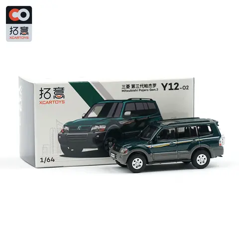 1:64 PAJERO modellbil i legering och plast, gjuten 12 best sales Pajero-leksak - №3