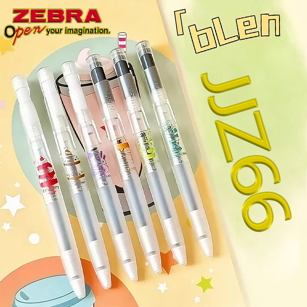 

Новая гелевая ручка ZEBRA Japan JJZ66 BLEN Rollball, лимитированная серия «Послеобеденный чай», 0,5 мм, с 3 сменными стержнями, милые канцелярские принадлежности для школы