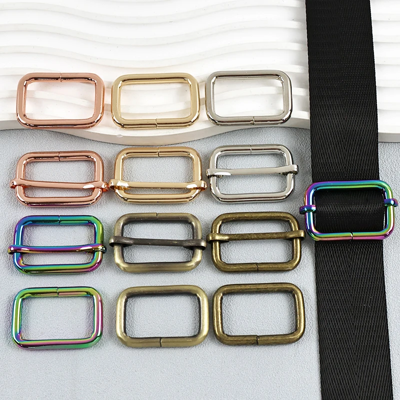 

5/10Pcs 16-50mm Metal Buckle for Bag Straps Tri-glide Roller Pin Buckles Pet Collar Adjust Clasp Webbing Connector DIY Accessory