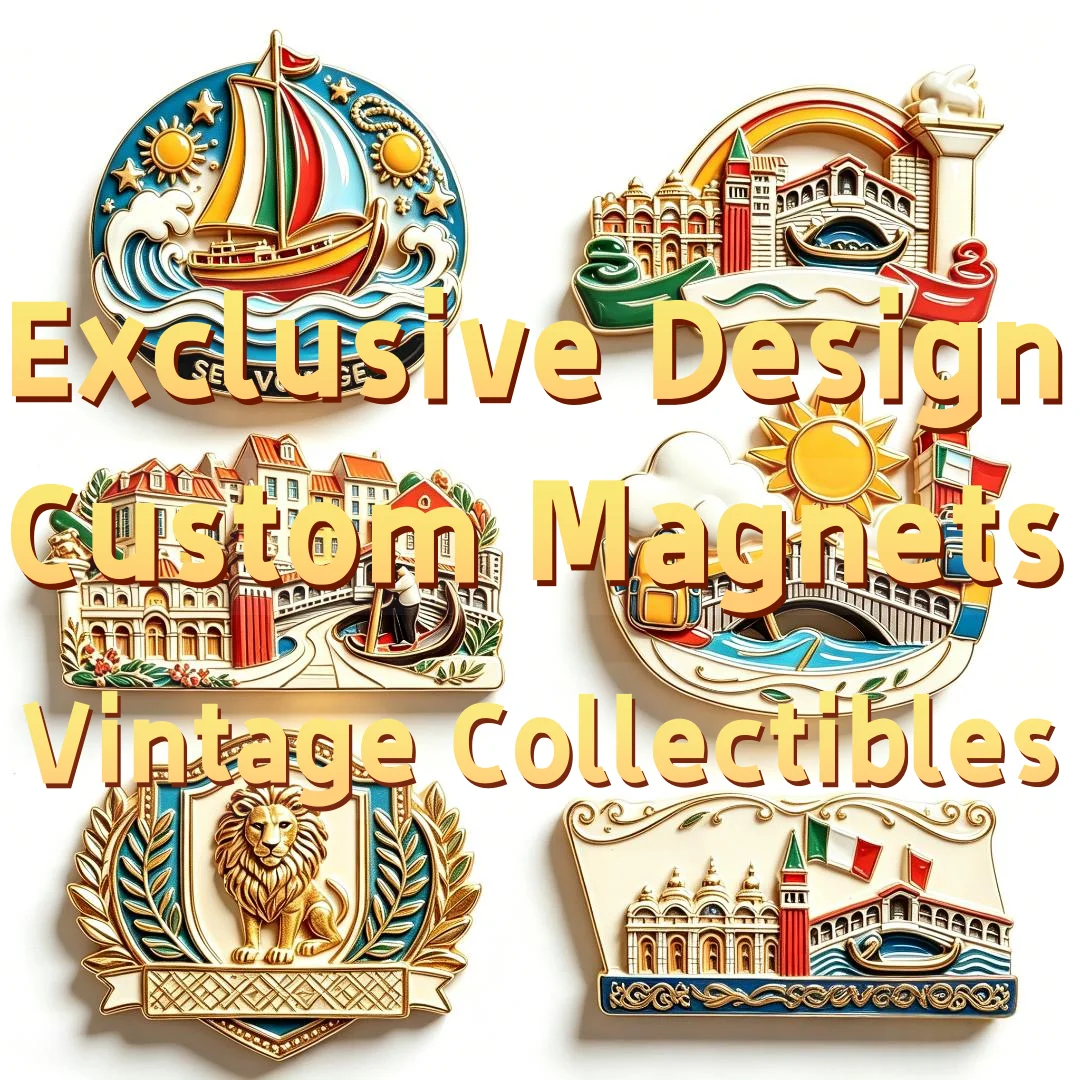Fridge magnets personalized refrigerator magnets resin European building travel custom fridge home decoration gift