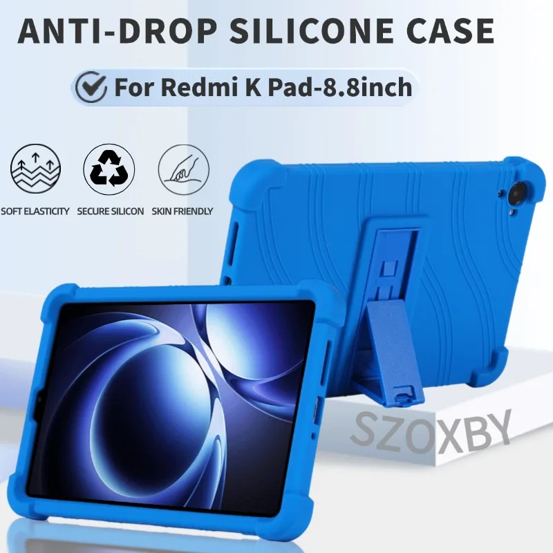 

For Xiaomi Tablet REDMI K Pad 2025 8.8''Case Tablet Shockproof Cover Redmi K Pad 25079RPDCC Soft Silicon Stand Protective Shell