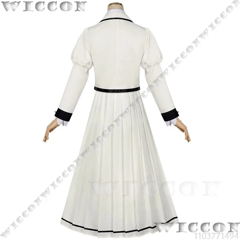 

a7d@Rock Is a Lady's Modesty Anime Cosplay Lilisa Suzunomiya Otoha Kurogane Tina Isemi JK White Dress Wig Girl Women Suit Custom