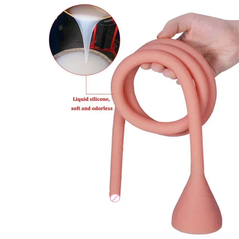 Gode en silicone super long pour hommes et femmes, plug anal doux, pénétration florale, lavement postérieur, jouet sexuel pour la prostate, femelle 18