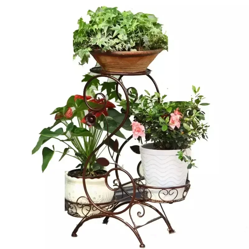 

Home Garden Courtyard Iron Flower Frame Balcony Landing Green Orchid Plant Flowers Several The Living Room Display Bonsai Frame