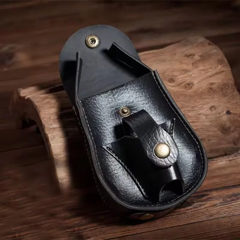 Sac De taille à fronde en cuir fait à la main avec aspiration magnétique multifonctionnelle, boule en acier noir/marron, rangement De transport intégré