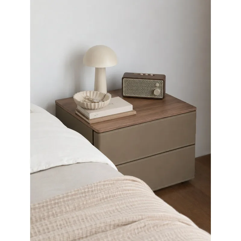 Bedroom bedside table, solid wood home bedroom side table bedside table high sense