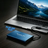 1TB External SSD Portable Hard Drive USB 3.0 Type-C Fast Storage Plug Play for Laptop Mac PC Student Daily Use 4