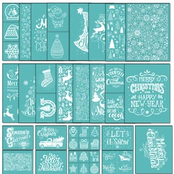 Christmas Let it Snow Reusable Silkscreen Stencil For Furniture Accents Clothing Use Easy Transfer DIY Crafts Printing Tool
