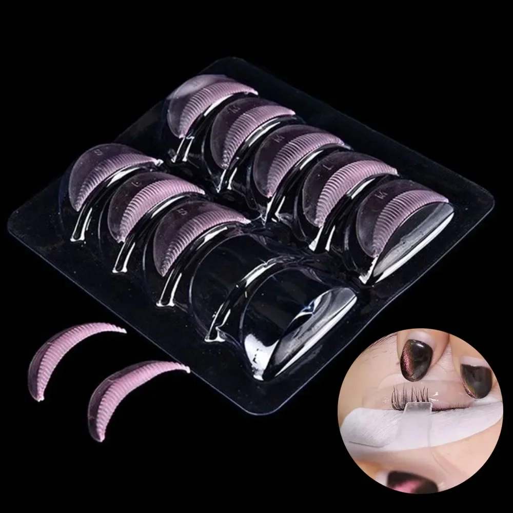 New Silicone Durable Eyelash Permanent Perm Curler Curling Root Lifting False Fake Eyelash Shield Pad Patches 5 Pairs