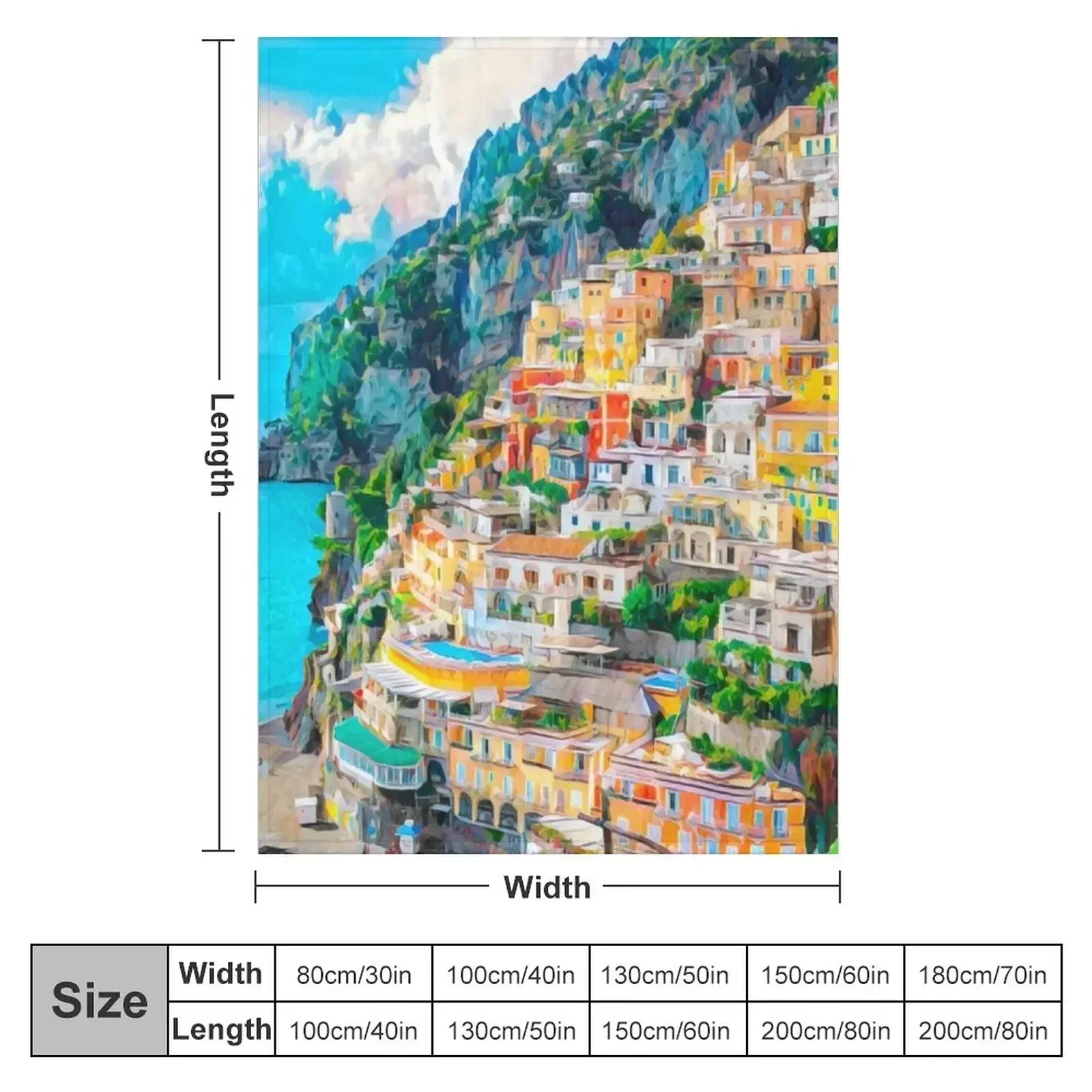 Amalfi Coast Throw Blanket Summer Single Decorative Sofa For Baby halloween Tourist Blankets
